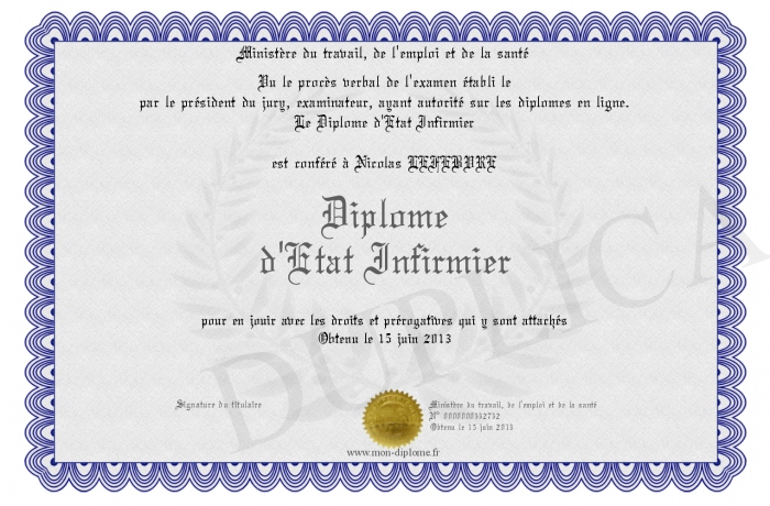 diplome d'etat infirmier